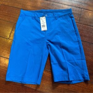 Adidas Shorts Boys Size L Club Gold Blue Golf Performance Dry Fit NWT